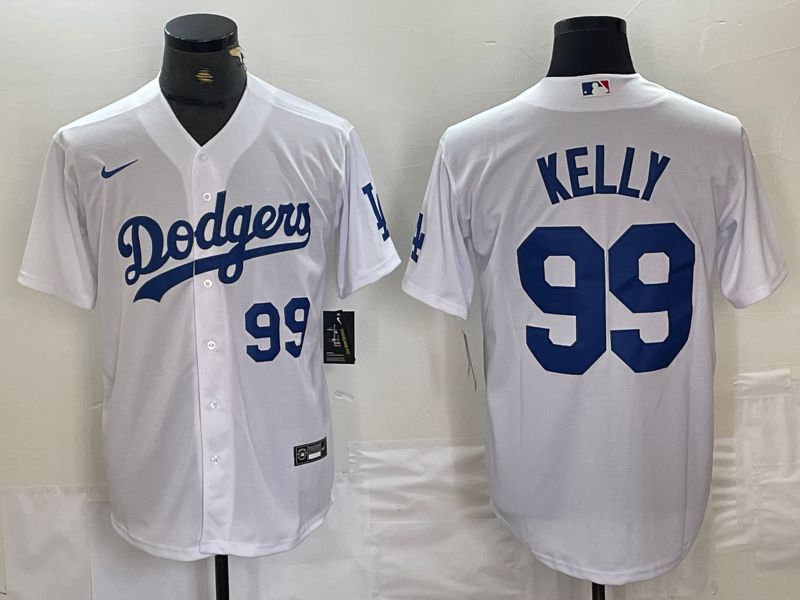 Men Los Angeles Dodgers 99 Kelly White Nike Game MLB Jersey style 1